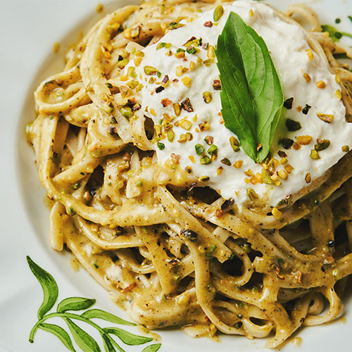 Fettuccine pesto di pistacchi